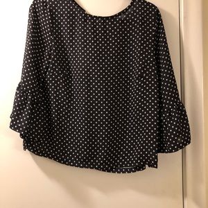 Sweet Pea for New York and Company, Black and White Polka Dot Blouse